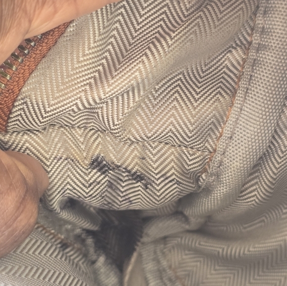 Sling Bag Brown Crossbody Pockets Credit Card Holder Zippers Faux Leather Lined - Picture 11 of 15